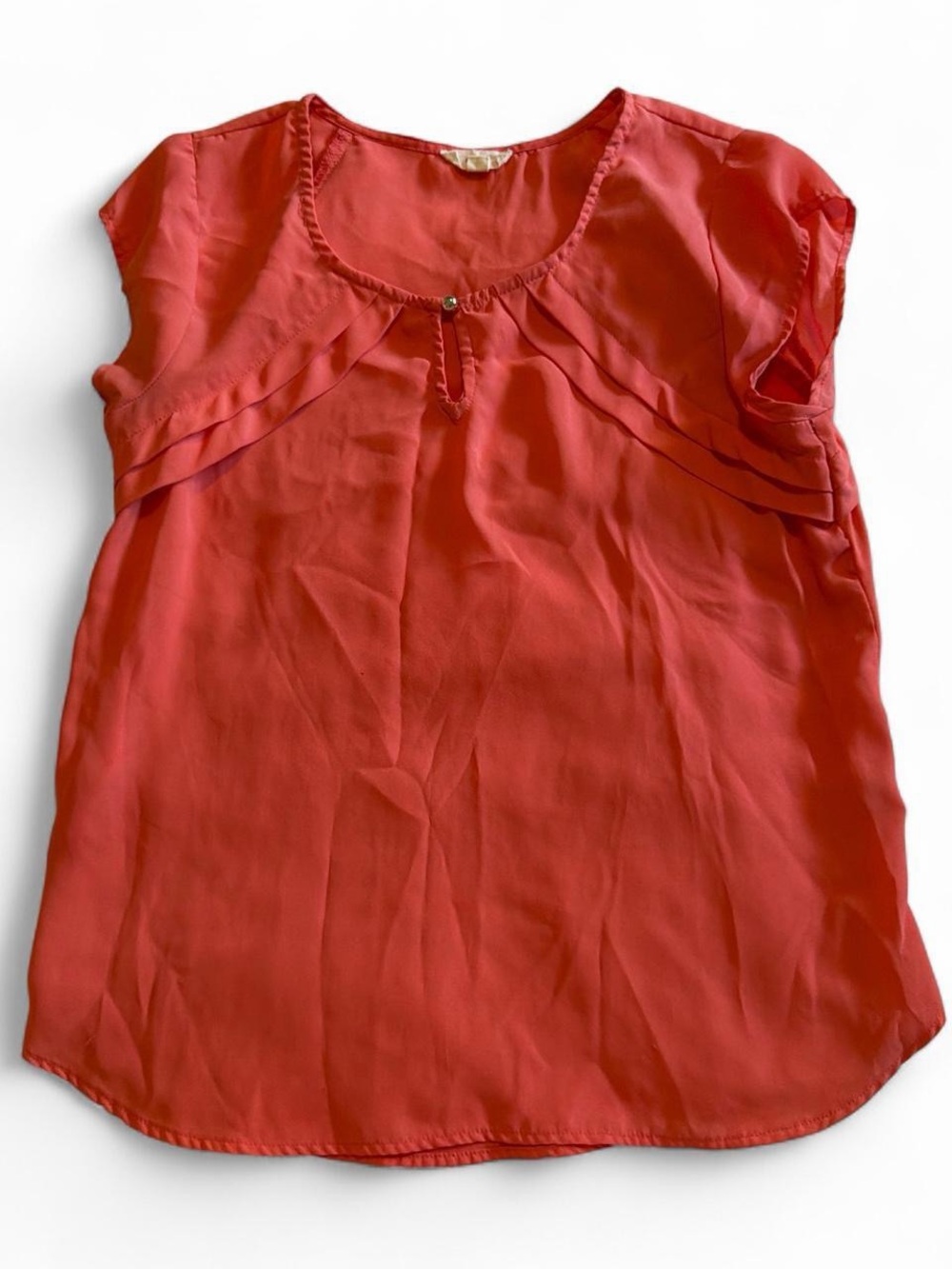 Mine Coral Red Cap Sleeve Blouse size M